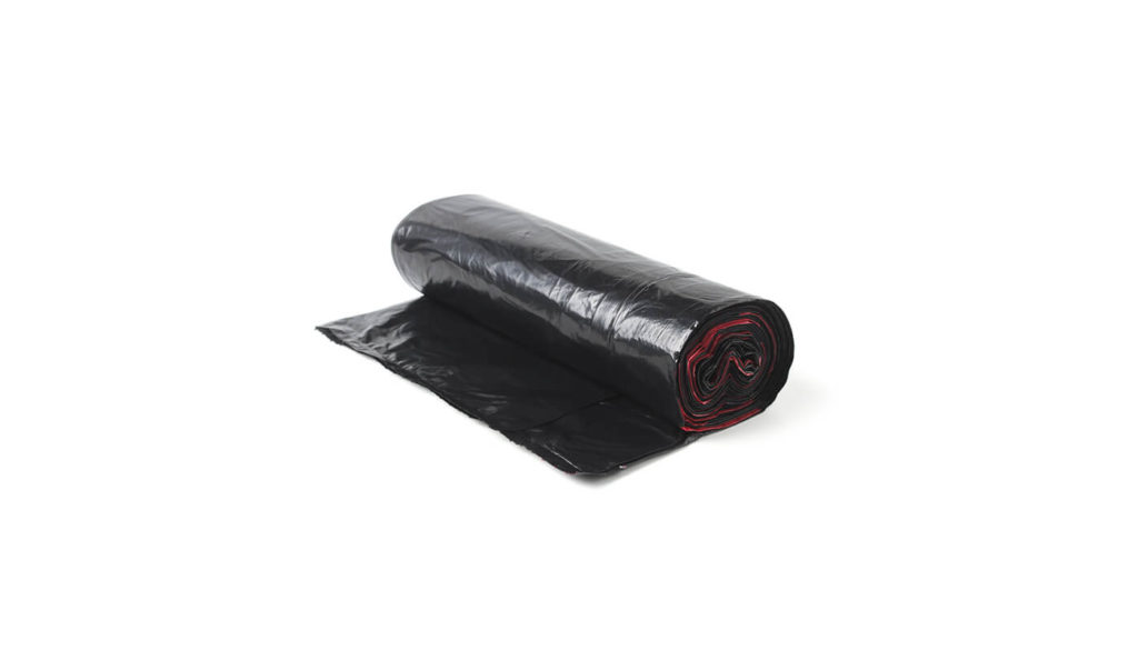 A roll of black bin liners