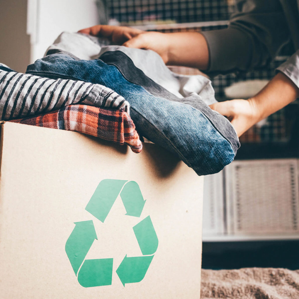 Box of unwanted clothes