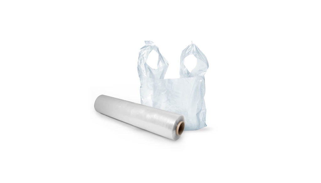 Plastic film and a plastic bag
