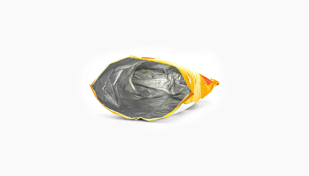 Empty crisp packet