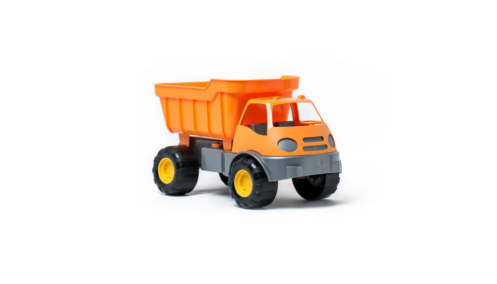Plastic toy dump truck