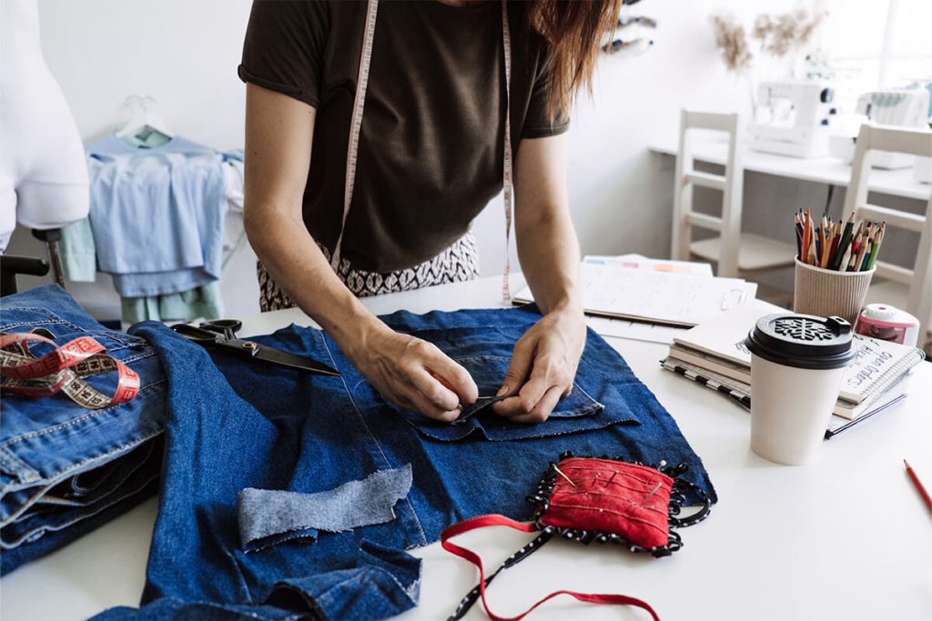 Person repairing clothes